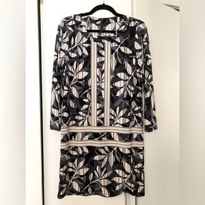 BCBGMaxAzria Floral Mini Dress size S purple and cream and black